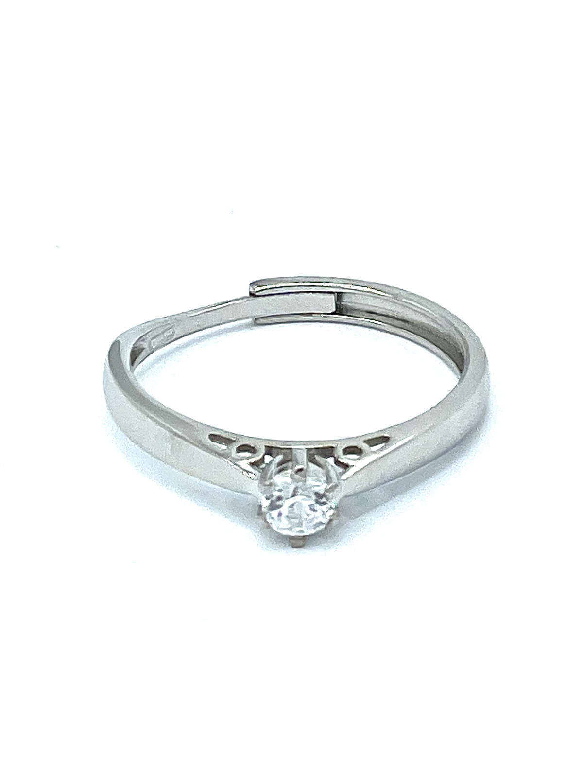 Solitaire ring in silver tit. 925m. - ANE24
