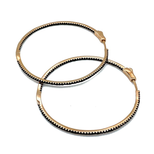 Hoops in silver tit. 925m. with cz.