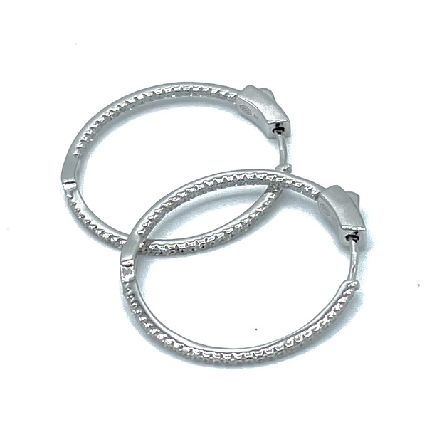 Hoops in silver tit. 925m. with cz.