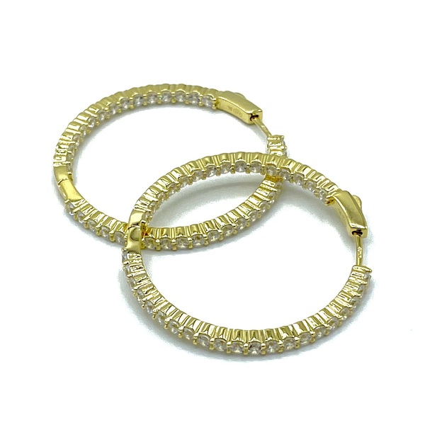 Hoops in silver tit. 925m. with cz.