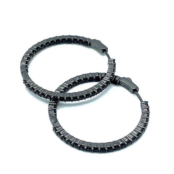 Hoops in silver tit. 925m. with cz.