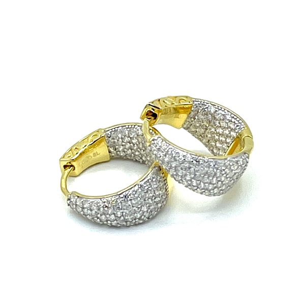 Hoops in silver tit. 925m. with cz.