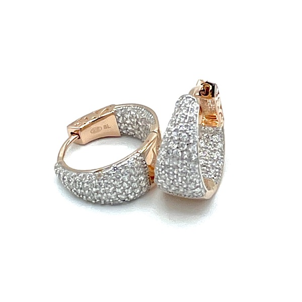 Hoops in silver tit. 925m. with cz.