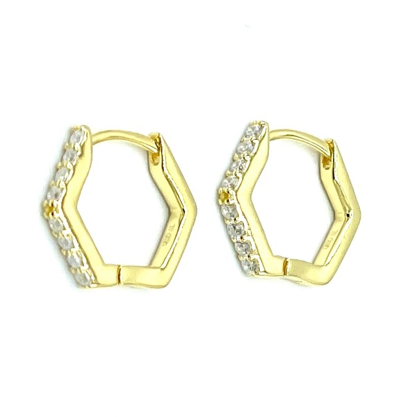 Hoops in silver tit. 925m. with cz.