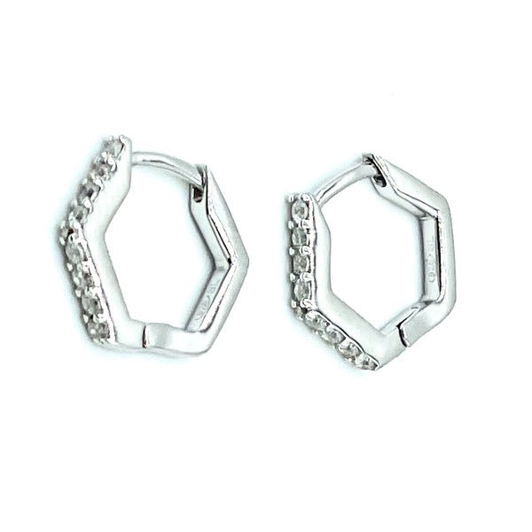 Hoops in silver tit. 925m. with cz.