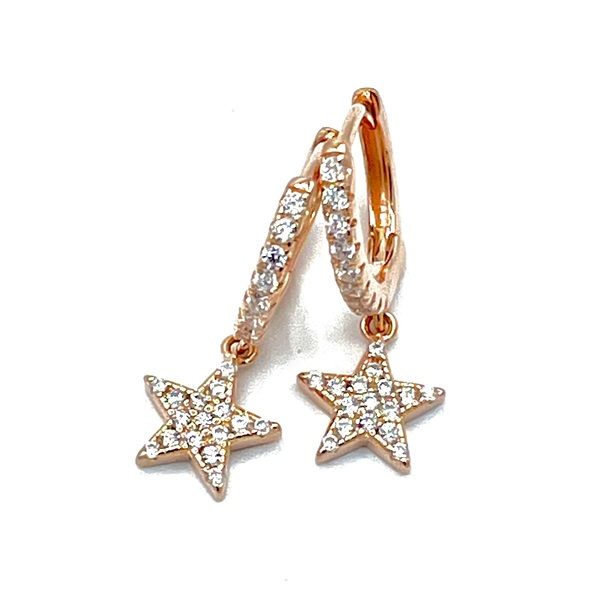 Hoops in silver tit. 925m. with cz.