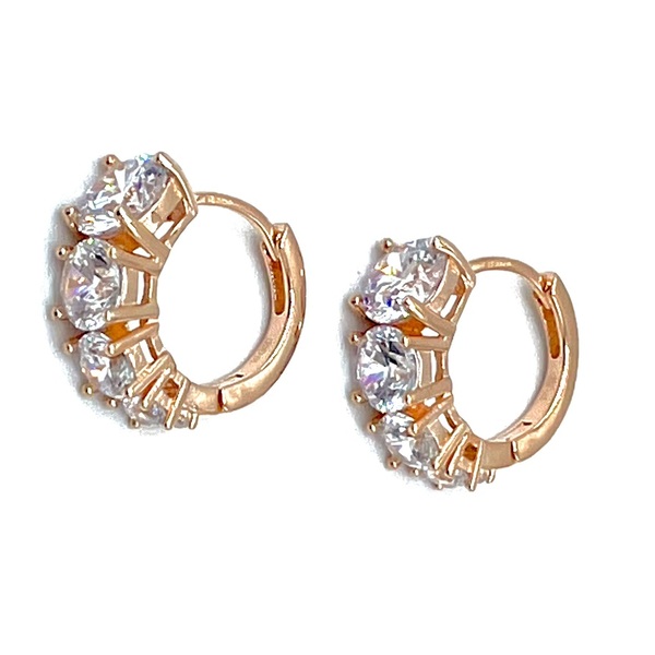 Hoops in silver tit. 925m. with cz.