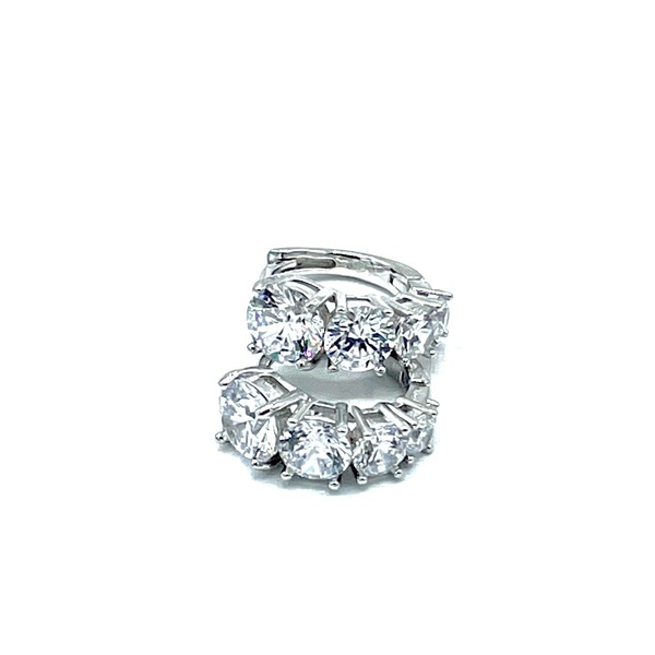 Hoops in silver tit. 925m. with cz.