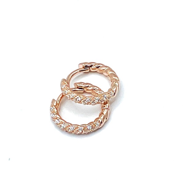 Hoops in silver tit. 925m. with cz.