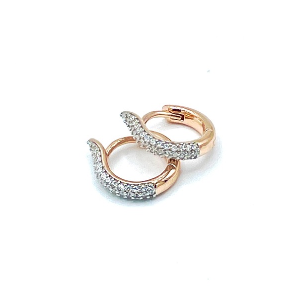 Hoops in silver tit. 925m. with cz.