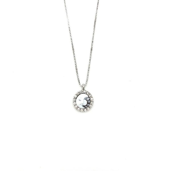 Necklace in silver tit. 925m. with cammeo