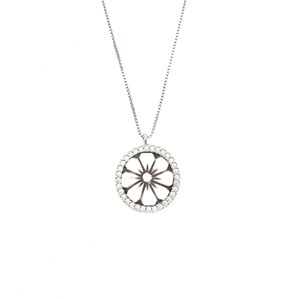 Necklace in silver tit. 925m. with cammeo
