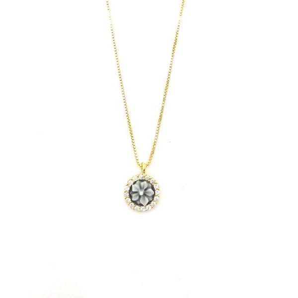 Collana in argento tit. 925m. con cammeo.
