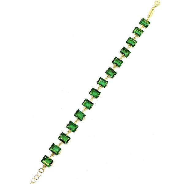 Bracelet in silver tit. 925m. with swarovski.