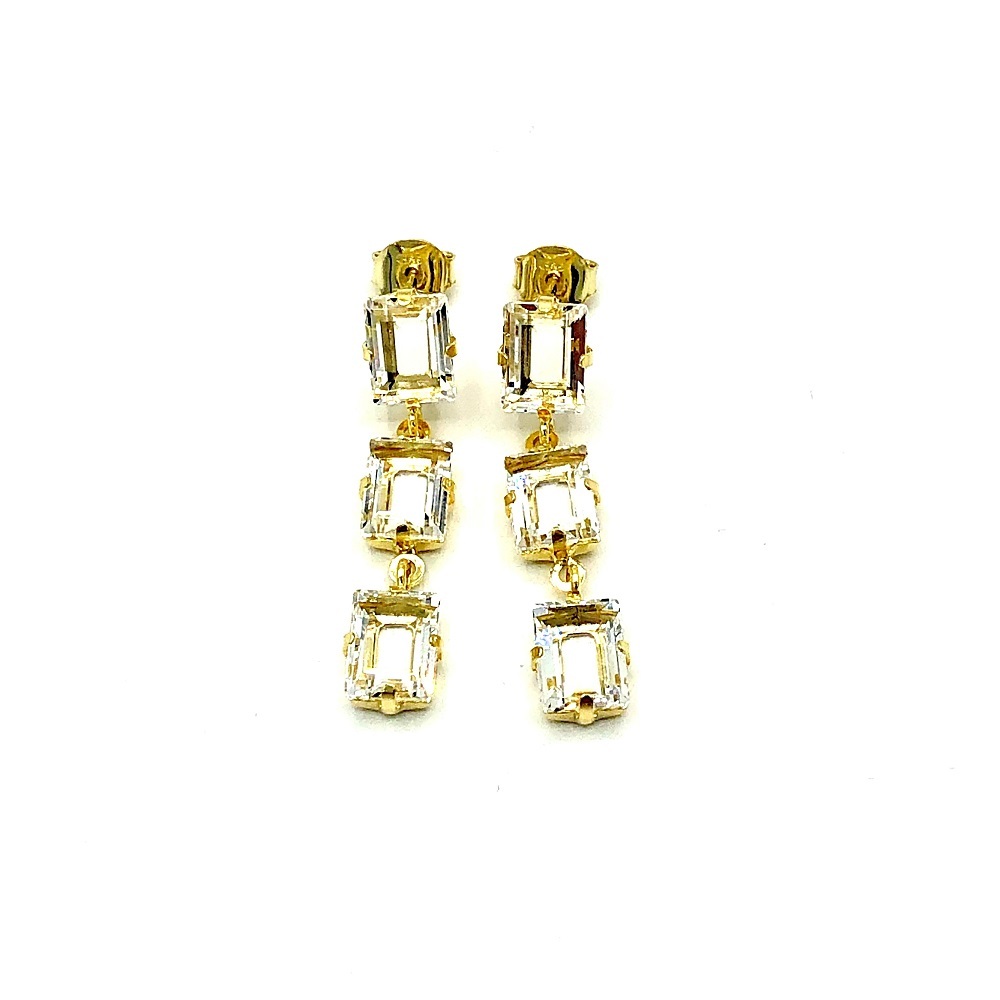 Orecchini in argento tit. 925m. con swarovski. - O431G20