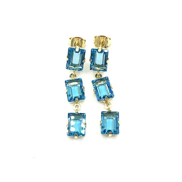 Orecchini in argento tit. 925m. con swarovski.