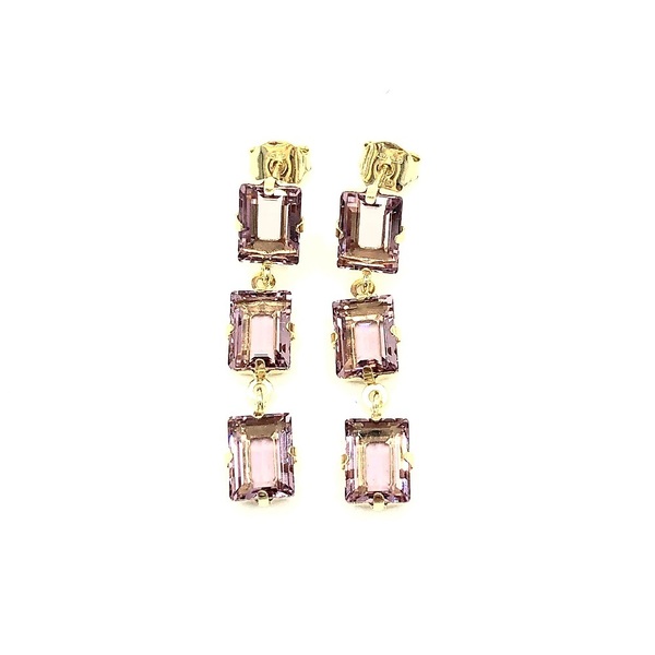 Orecchini in argento tit. 925m. con swarovski.