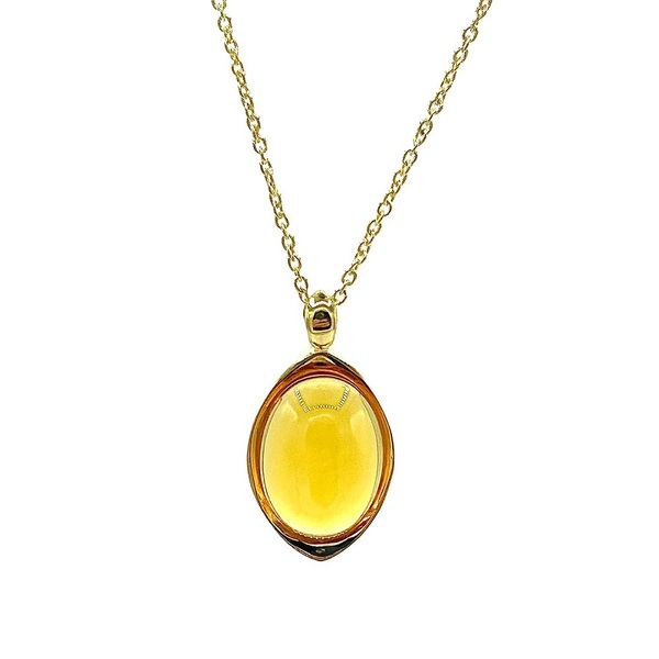 Pendant in silver tit. 925m. and hydrotermal quartz.