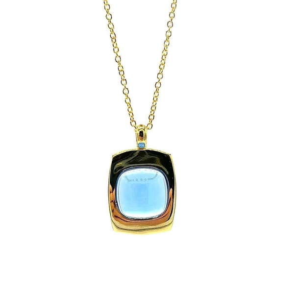 Pendant in silver tit. 925m. and hydrotermal quartz.