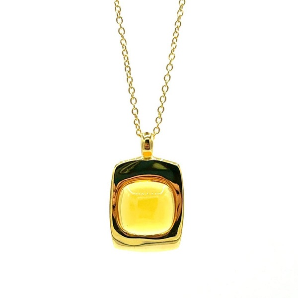 Pendant in silver tit. 925m. and hydrotermal quartz.