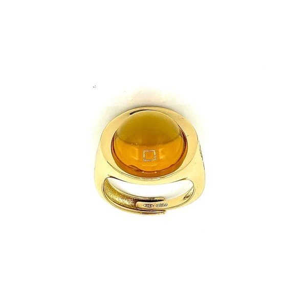Ring in silver tit. 925m. and hydrotermal quartz.