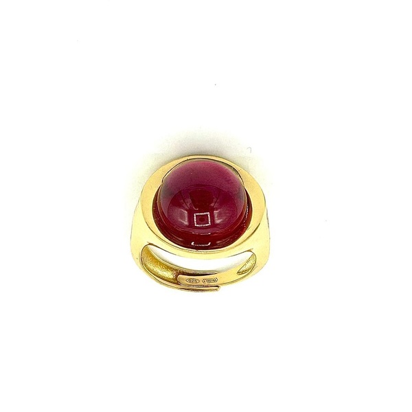 Ring in silver tit. 925m. and hydrotermal quartz.
