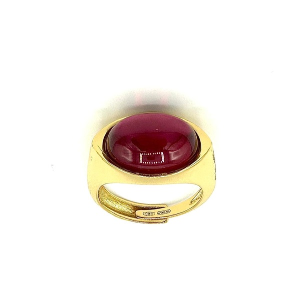 Ring in silver tit. 925m. and hydrotermal quartz.