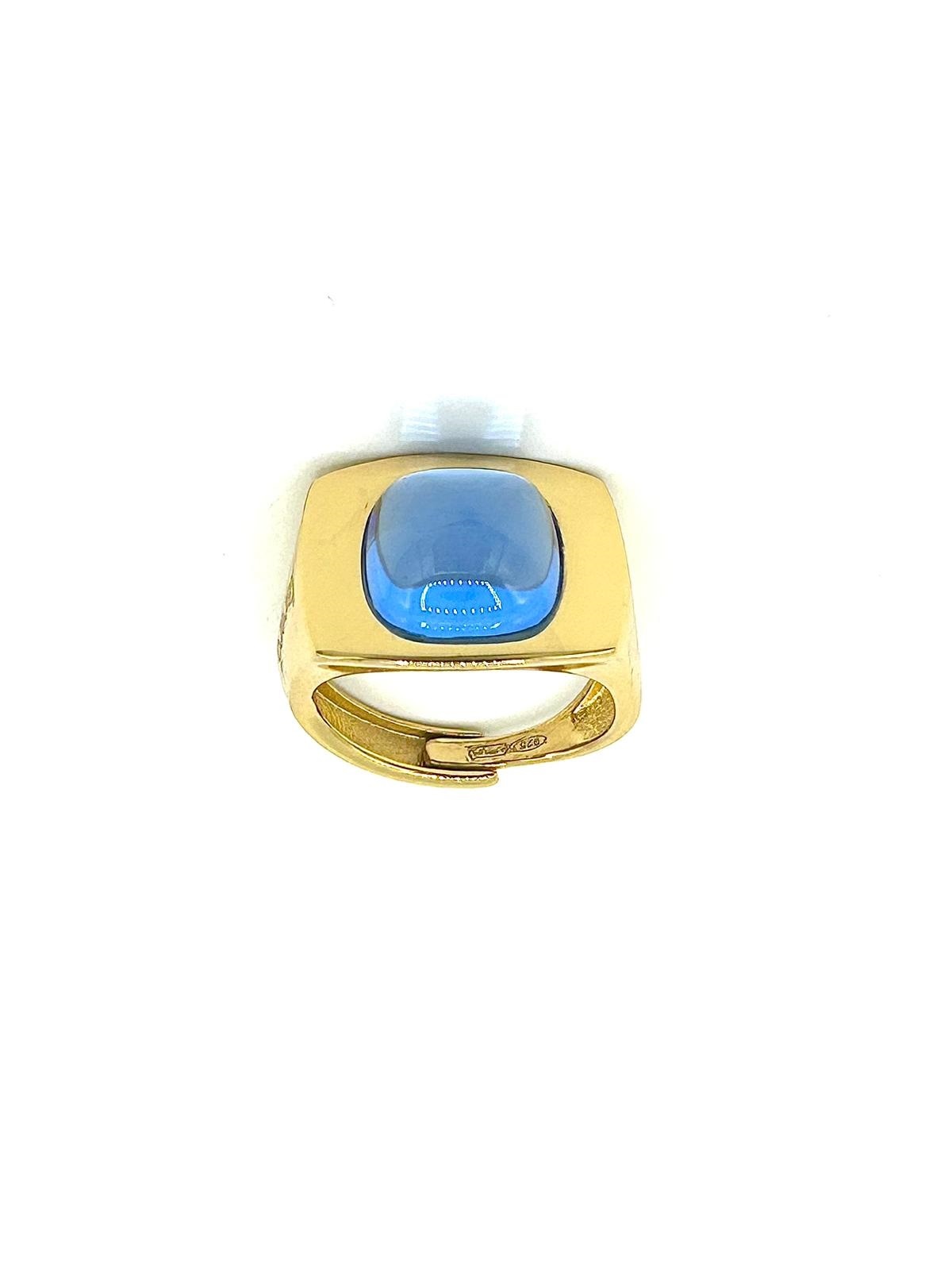 Ring in silver tit. 925m. and hydrotermal quartz. - A282G12