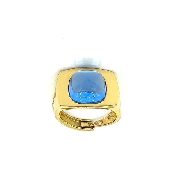Ring in silver tit. 925m. and hydrotermal quartz.