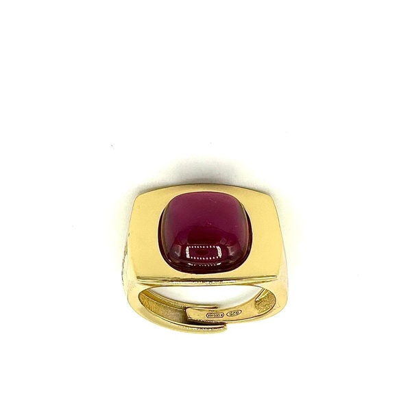 Ring in silver tit. 925m. and hydrotermal quartz.